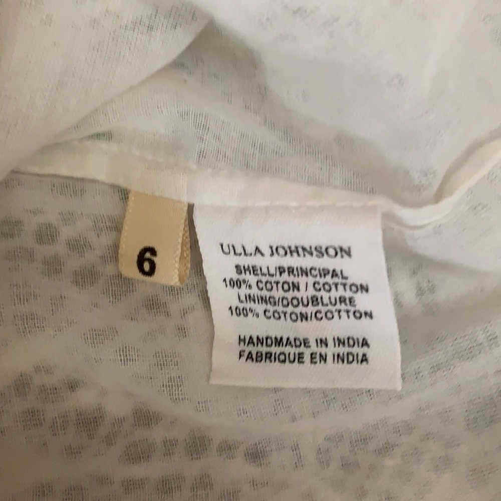 Ulla Johnson viola daisy White breezy Dress-Broderie anglaise bridal shower - Picture 7 of 10